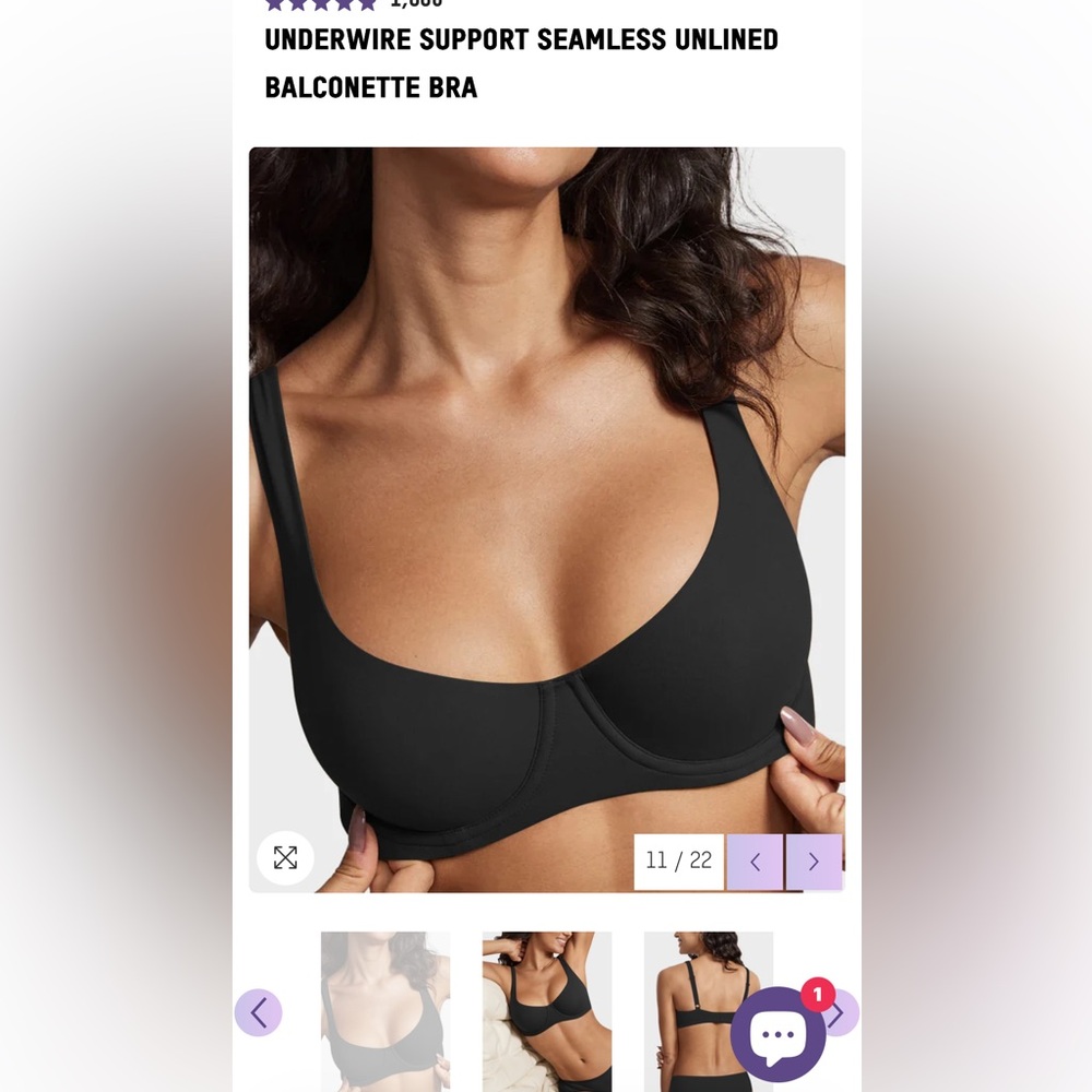 UNDERWIRE SUPPORT SEAMLESS UNLINED BALCONETTE BRA black 34D